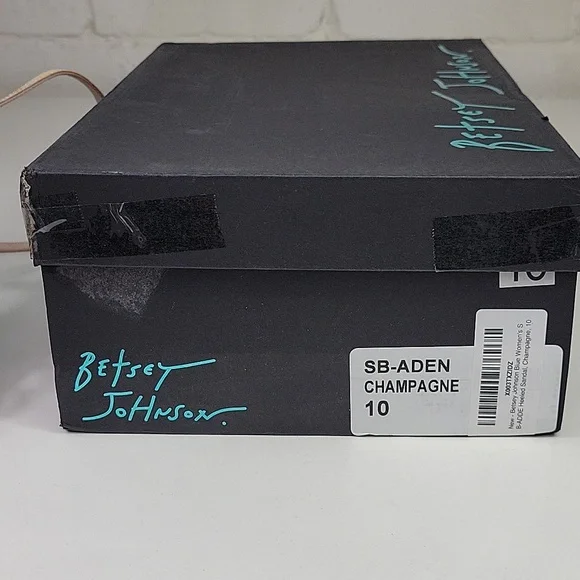 Betsy Johnson SB-Aden Champagne Rhinestone Heel Womens 10 - Picture 7 of 9